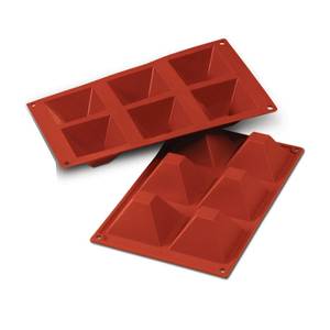 Louis Tellier SF007 Siloconflex Non-Stick (6) Pyramid Silicone Mold