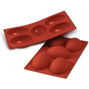 Louis Tellier SF041 SiloconFLEX Non-Stick (5) Half Egg Silicone Mold