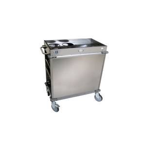 Cadco BC-2-LST MobileServ® (4) Airpot Well Stainless Mobile Beverage Cart