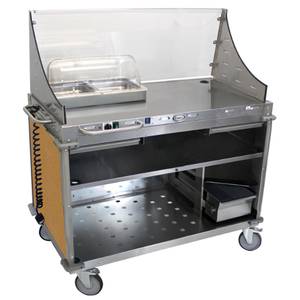 Cadco CBC-DC-L* Mobile Demo/Sampling Cart with Full Size Buffet Server