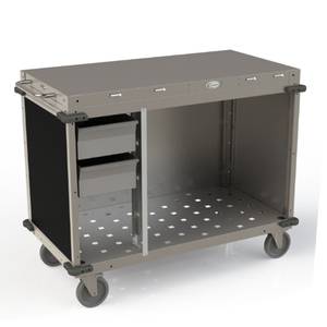 Cadco CBC-PHRX-L* Open Cabinet Base Mobile Demo/Sampling Cart