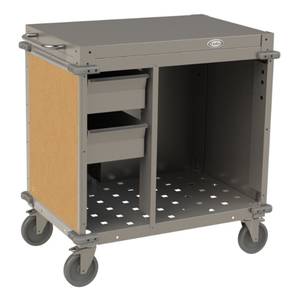 Cadco CBC-SDCX-L* Open Cabinet Base Small Mobile Demo/Sampling Cart