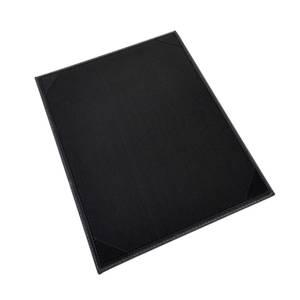 Winco LMS-811BK Letter Size Black Single View Menu Cover