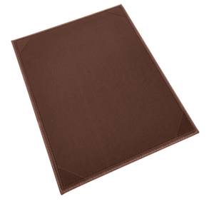 Winco LMS-811BN Letter Size Brown Single View Menu Cover