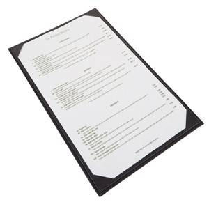 Winco LMS-814GY Legal Size Gray Single View Menu Cover