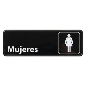 Winco SGN-369 9" x 3" -WOMEN- Signage in Spanish/Español