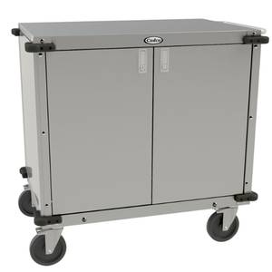 Cadco CC-LUC-LST Enclosed Base Stainless Steel Locking Utility Cart