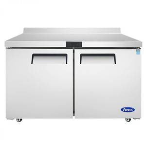 Atosa MGF8413GR 48" Wide Two Section Solid Door Work Top Freezer