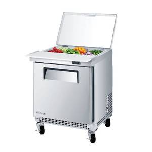 Turbo Air MST-24S-N6 24" 6 Pan Sandwich Salad Prep Unit With Clear Lid