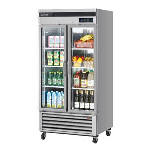 Turbo Air TSR-35GSD-N 39" 29 Cubic Foot Two Section Glass Door Refrigerator