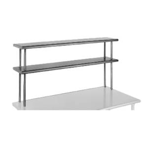 Eagle Group DOS-HT4 63.5" x 10" Stainless Steel Table Mounted Double Overshelf