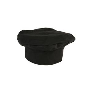 Mercer Culinary M60110BK Millenia Black Poly/Cotton Adjustable Basic Beret Chef's Hat