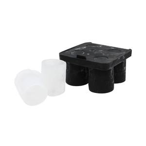 TableCraft BSST Black Silicone Ice Tray - Makes (4) 1 oz Shot Glasses