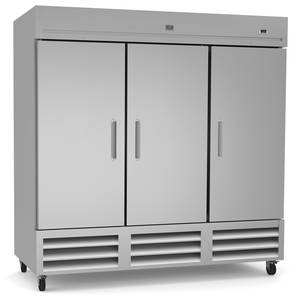 Kelvinator KCHRI81R3DF 72 Cu ft. (3) Door Stainless Steel Reach-In Freezer
