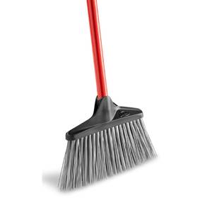 Libman Commercial 1086 38" Commercial Stiff Sweep Lobby Broom w/ Red Steel Handle