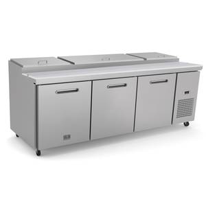 Kelvinator KCHPT92.12 94" Triple Door Refrigerated Pizza Prep Table