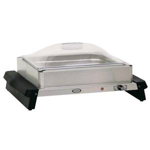 (Closeout) Cadco WTBS-12P Countertop 1/2 Size Buffet Warmer w/ Clear Lift Off Lid