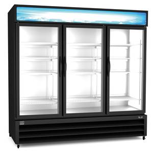 Kelvinator KCHGM72F 72 Cuft (3) Glass Door Freezer Merchandiser