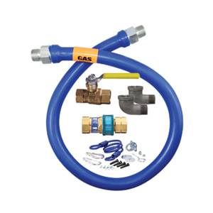 Dormont 16100KIT72 72" Blue Hose™ 1" Gas Connector Kit w/ Quick Disconnect