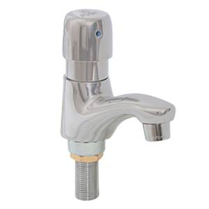 BK Resources MF-1D-G Chrome Plated Deck Mount Single Supply Metering Faucet