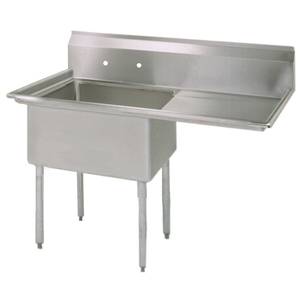 BK Resources BKS-1-18-12-18R 1 Compartment 18x18x12 w/ (1) 18" Right Drainboard