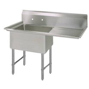 BK Resources BKS-1-24-14-24RS 1 Compartment 24x24x14 w/ (1) 24" Right Drainboard