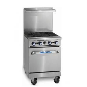 Imperial IR-2-G12-XB Pro Series 24" (2) Open Burners & 12" Griddle Gas Range 