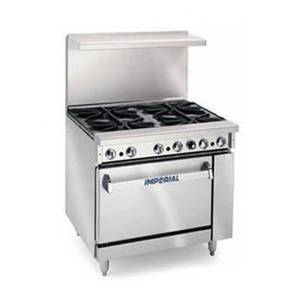 Imperial IR-4-S18 Pro Series 36" Gas Range w/ (4) Extra Wide Open Burners 