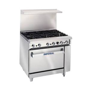 Imperial IR-4-S18-C Pro Series 36" Gas Range w/ (4) Extra Wide Open Burners 