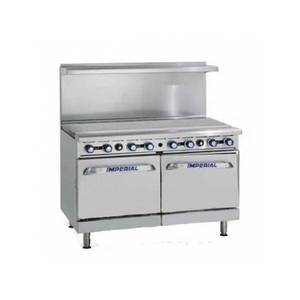 Imperial IR-G48 Pro Series Gas Range w/ 48" Griddle & (2) Space Saver Ovens