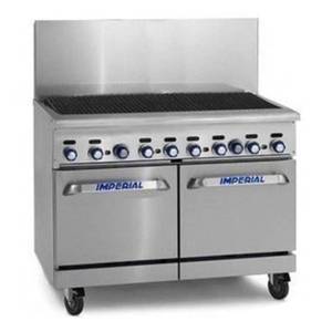 Imperial IR-48BR-220 Pro Series 48" Gas Radiant Chabroiler Range w/ 2 Ovens