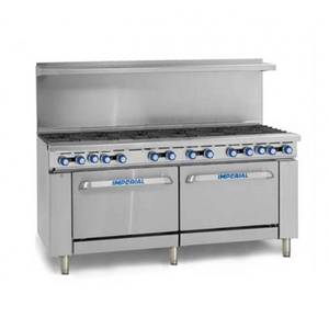 Imperial IR-12-CC ProSeries 72" (12) Burner Gas Range w/ 2 Convection Ovens