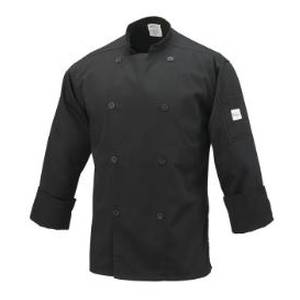 Mercer Culinary M61010BK2X Genisis Unisex Black Long Sleeve Chef Jacket - XXL