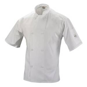 Mercer Culinary M60013WH2X Millennia Unisex White Short Sleeve Chef Jacket - XXL