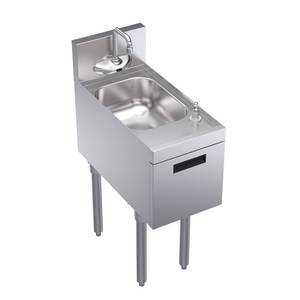 Krowne Metal KR24-12ST-E Free Standing Underbar Hand Sink Unit With Electronic Faucet