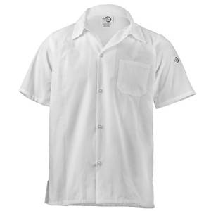 Mercer Culinary M60200WHL Millenia Cook Shirt - White - L