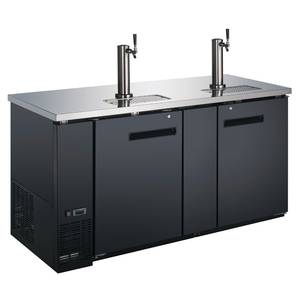 Falcon Food Service ADD-3 69" Triple Keg Draft Beer Cooler w/ Black Vinyl Exterior