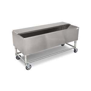 John Boos UBBB-2448-X 48"W x 24"D 300 Series Stainless Steel Mobile Ice Chest