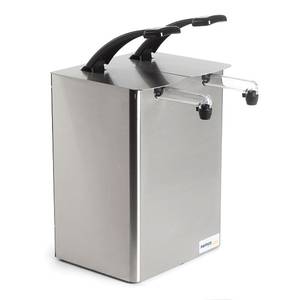 Nemco 10962 10" Countertop Double Product Pump Style Condiment Dispenser