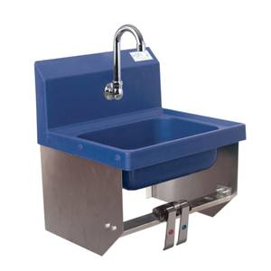 BK Resources APHS-W1410-BKKPG ION™ 14" x 10" x 5" Antimicrobial Hand Sink w/ 3½" Faucet