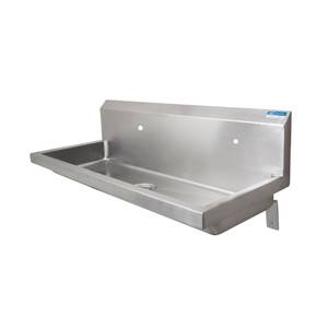 BK Resources MSHSA-48W1 48" ADA Compliant Wall Mount Two Faucet Handwash Sink