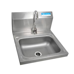 BK Resources BKHS-D-1410-1-P-G 14" Wall Mount Hand Sink w/ 3" Deck Mount Sensor Faucet