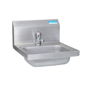 BK Resources BKHS-D-1410-1MF 14" Wall Mount Hand Sink w/ Deck Mount Metering Faucet