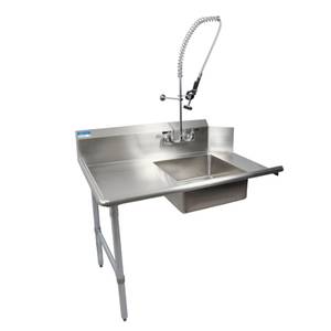 BK Resources BKSDT-26-L-P-G 26" Left-to-Right Operation Soiled Dishtable w/ Faucet
