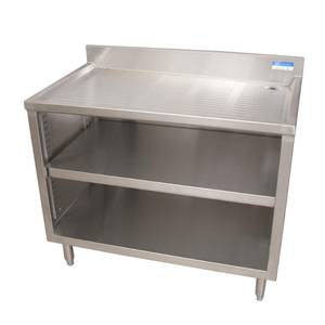 BK Resources UB4-21-GC481 48" Underbar Drainboard Glass Rack Cabinet