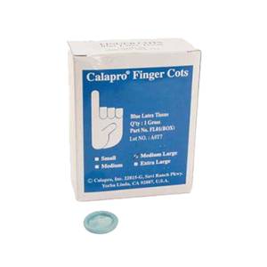 FMP 280-1644 Blue Fingger Cots - 144 Per Case - Large