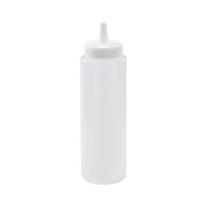 Winco PSB-08C 8 Oz Clear Plastic Squeeze Bottle - 6 Per Pack
