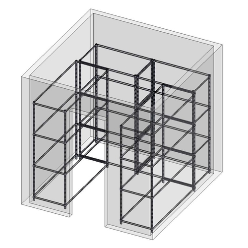 Quantum Food Service WR74-2442P (2) + WR74-2460P (2) Epoxy Wire Shelving Kit For 8' x 8' Walk-In Cooler/Freezer