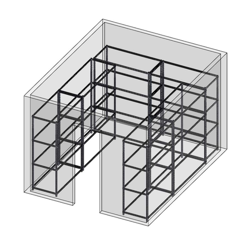 Quantum Food Service WR74?2454P (2) + WR74?2460P (2) + WR74?2448P (2) Epoxy Wire Shelving Kit For 10' x 12' Walk-In Cooler/Freezer