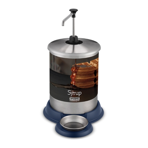 Waring WSD1G 1 Gallon Stainless Steel Syrup Dispenser w/ Ergonomic Handle
